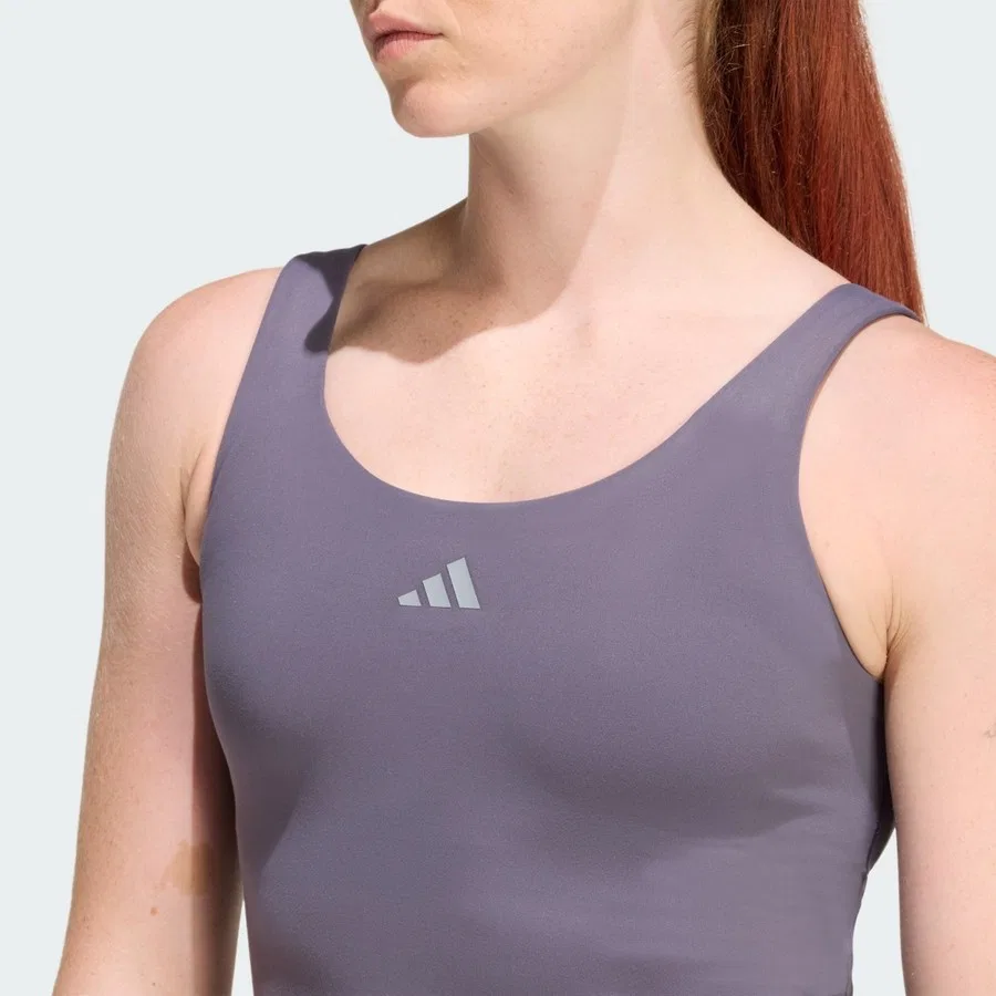 Спортивный топ без рукавов с принтом 3 Stripes Studio All Me adidas, Черный — фото 4