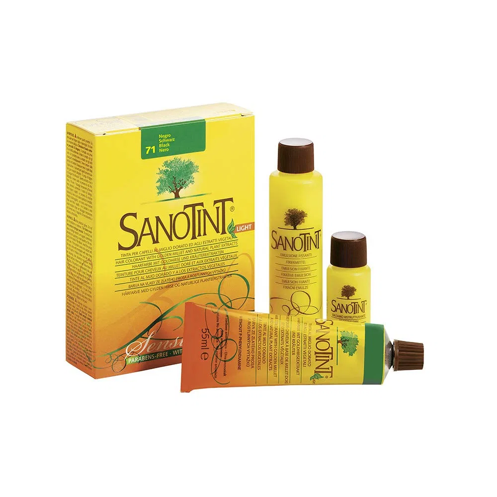 Краска для волос «Sensitive Light 71 Black» от SANOTINT (2 упаковки) Sanotint