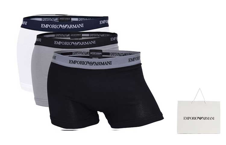 Трусы мужские 3 шт EMPORIO ARMANI, разноцветные — фото 4
