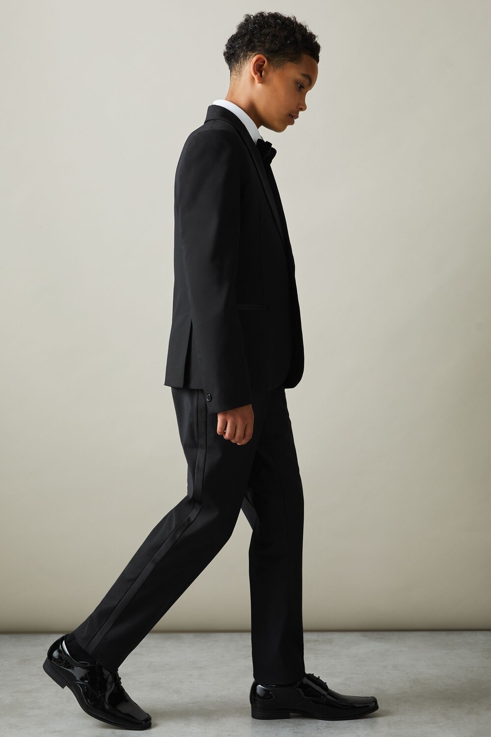 

Брюки Knightsbridge t из атласных полосок под смокинг Reiss, черный