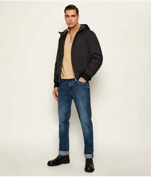 Пуховая куртка-бомбер H-Drevos regular fit Boss, черный — фото 2