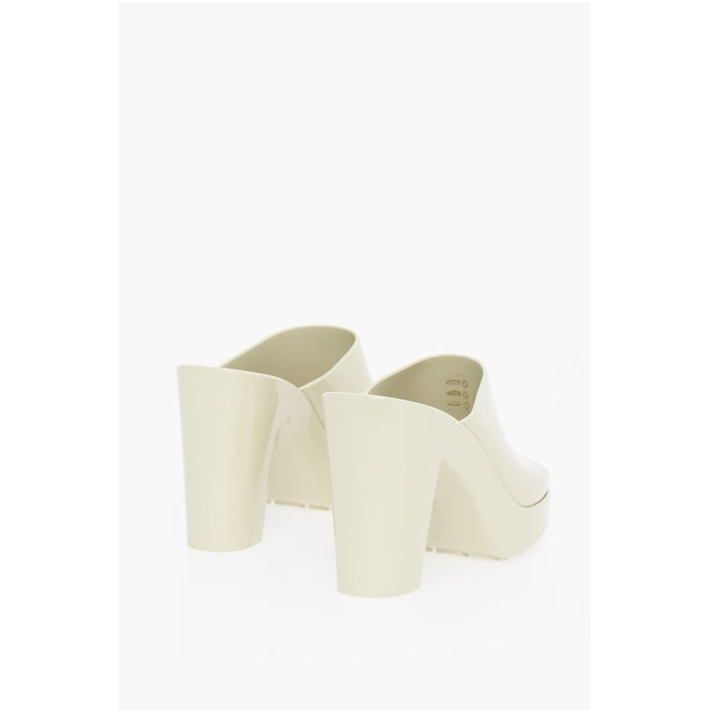 Сандалии на каблуке GLEAM из резины 10 см Bottega Veneta, White — фото 2