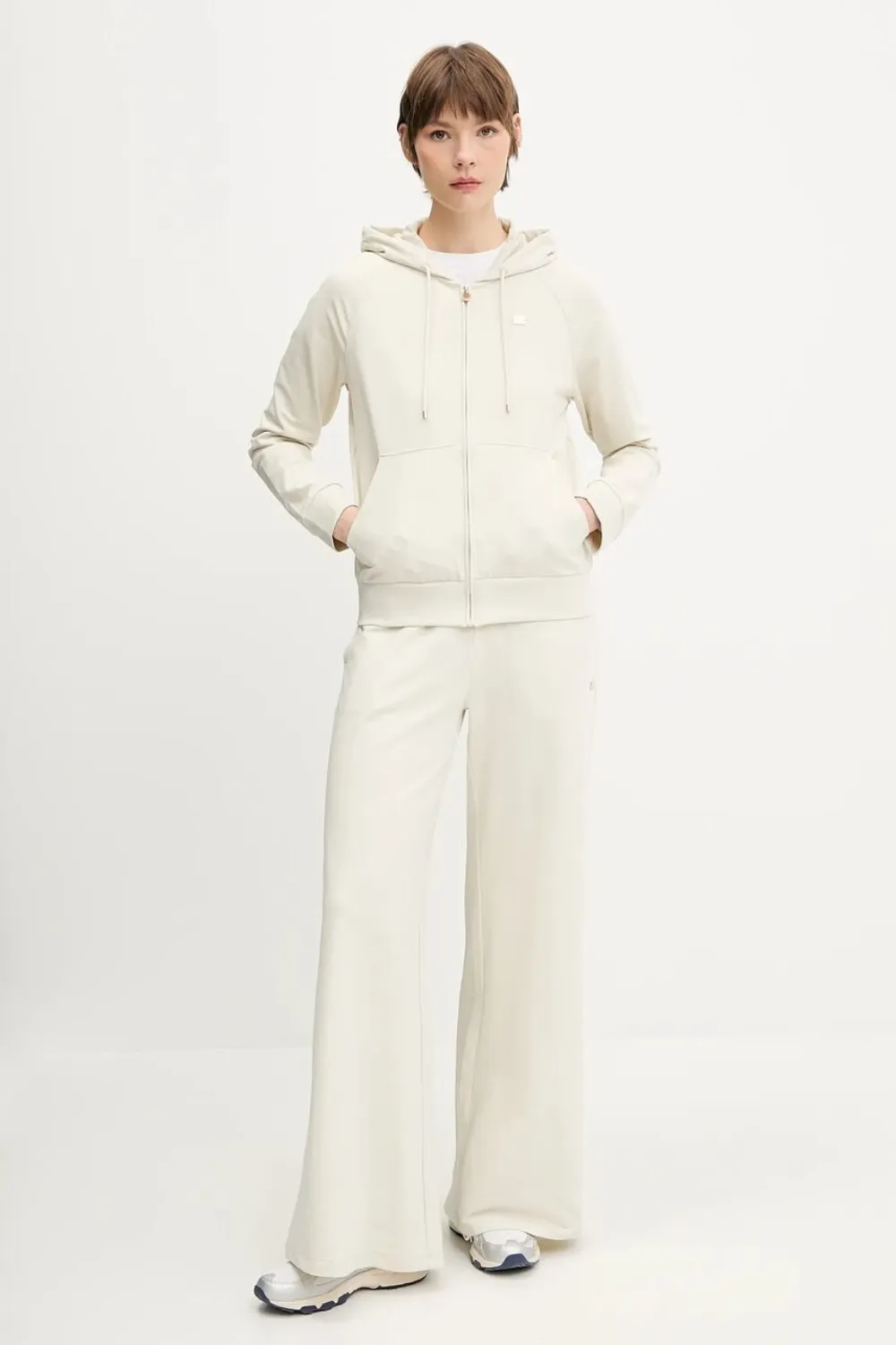 

Широкие брюки с логотипом Ea7 Emporio Armani, нейтральный