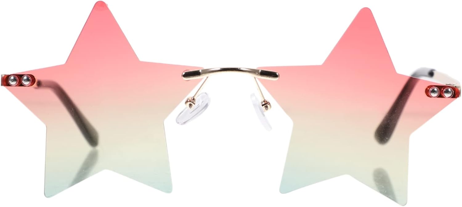 

1 пара солнцезащитных очков без оправы для вечеринок и фестивалей. Стильные очки без оправы, защита от УФ-излучения, яркие цвета, идеально подходят для фотосессий, летнего отдыха, путешествий и повседневной носки Yardenfun, Pink