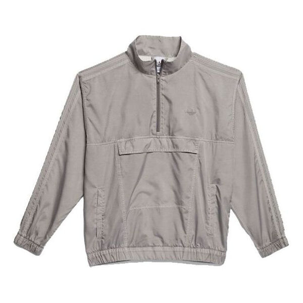 

Куртка adidas originals G Wash Track Jk Half Zipper Big Pocket Sports Logo Jacket Gray, мультиколор