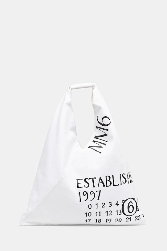 

Хлопковая сумка Classic Japanese Handbag Mm6 Maison Margiela, белый