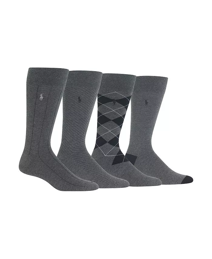 

Носки Men's Classic Multi Slack 4-Pack Polo Ralph Lauren, серый