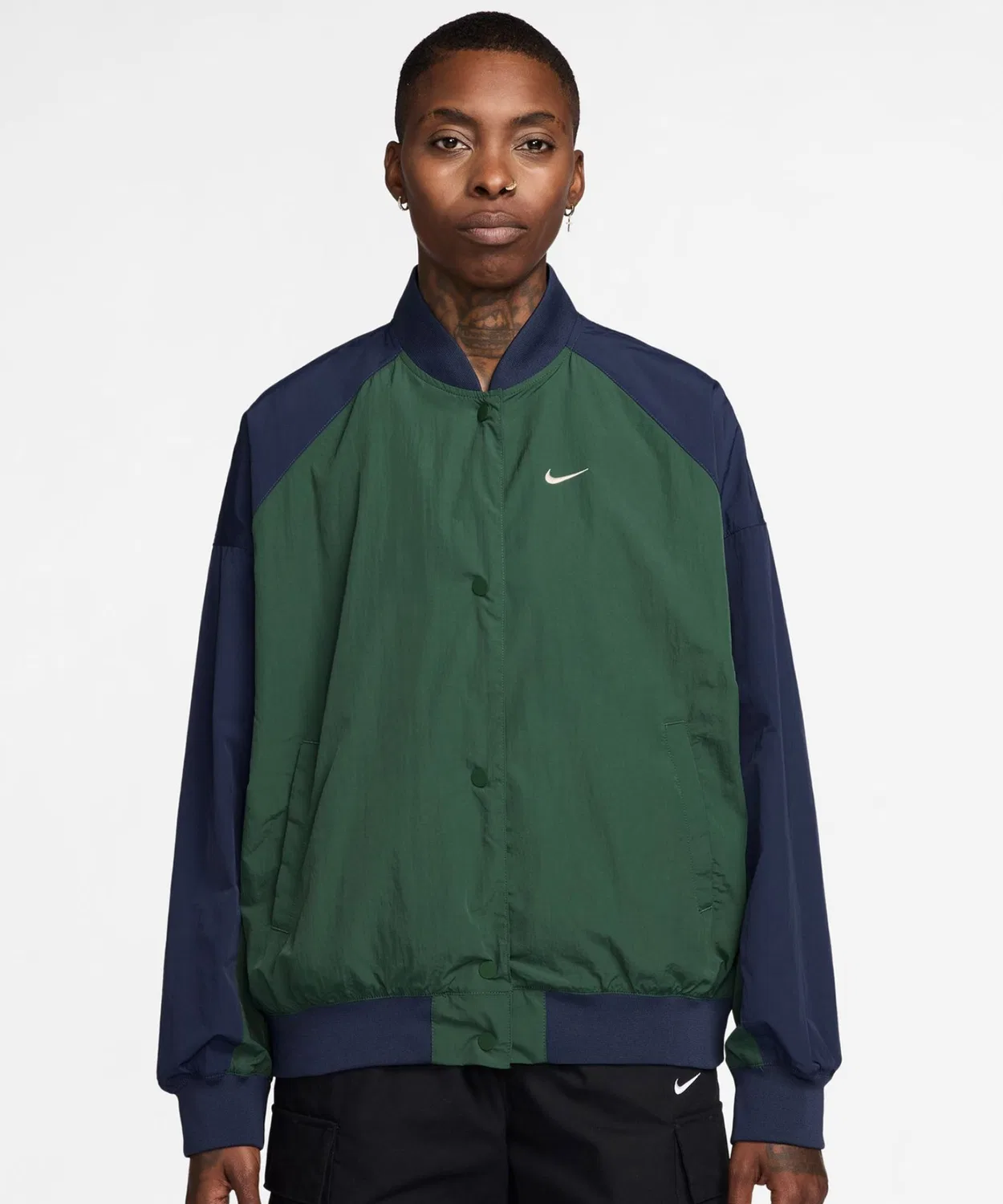 Женская куртка Nike Hybrid Varsity Jacket, черная — фото 2