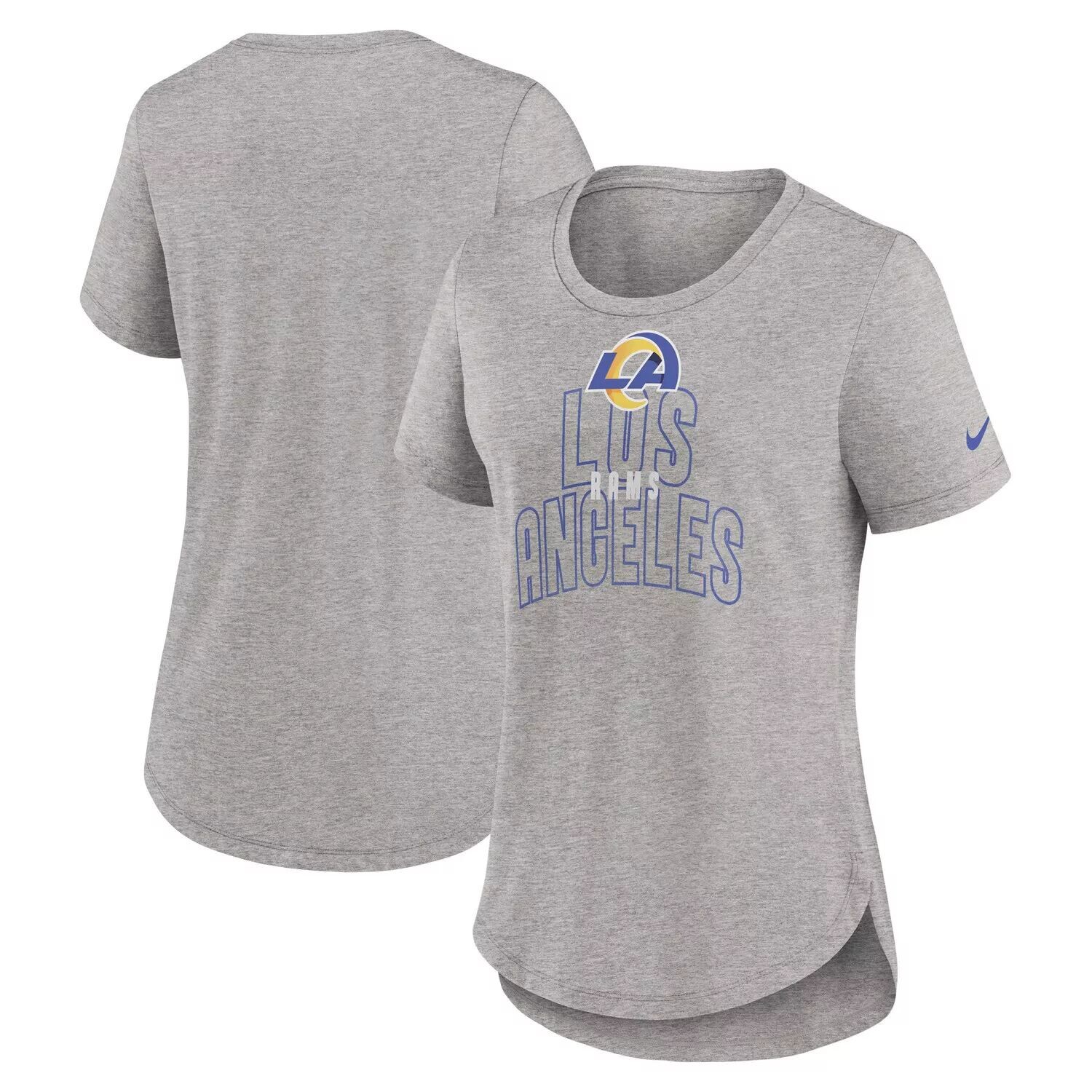 

Женская футболка Nike Heather Grey Los Angeles Rams Fashion Tri-Blend Nike