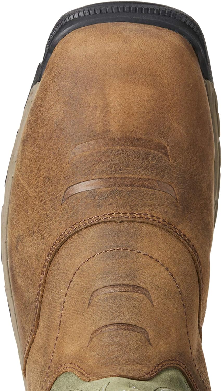 Мужские сапоги Ariat Heritage Roughstock Western с квадратным носком из кожи, зеленый/коричневый — фото 4