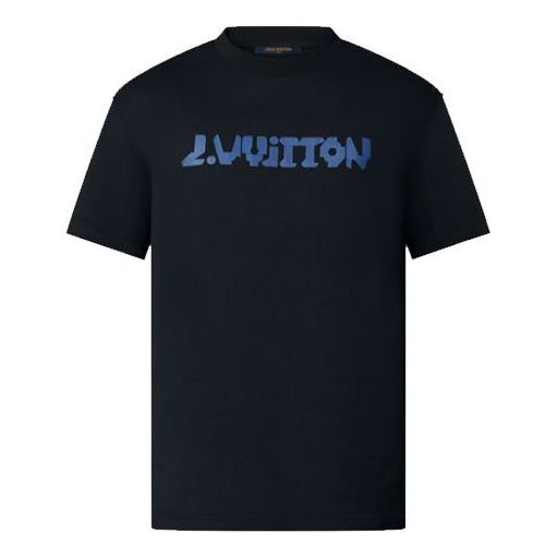 

Футболка men's fw21 logo printing short sleeve black Louis Vuitton, черный