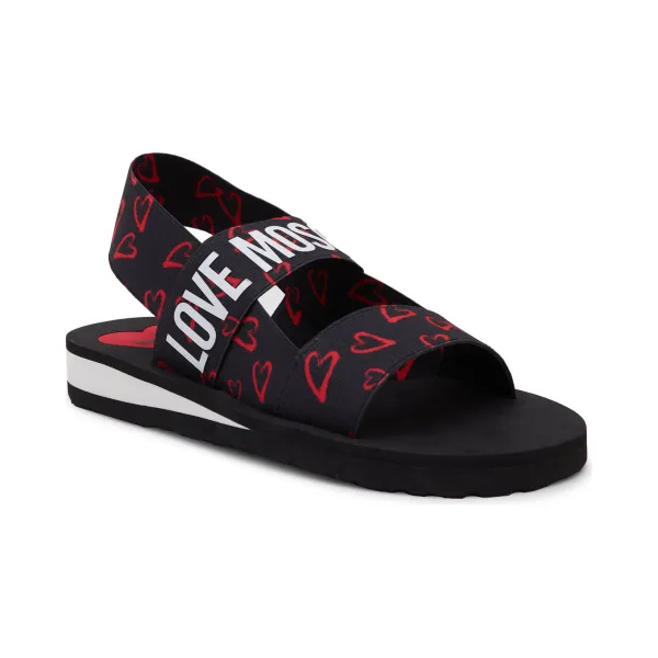 Эластичные сандалии Eva30 Love Moschino, черный