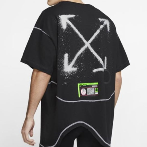 Футболка x off-white nrg ru t-shirt 'black' Nike, черный — фото 3