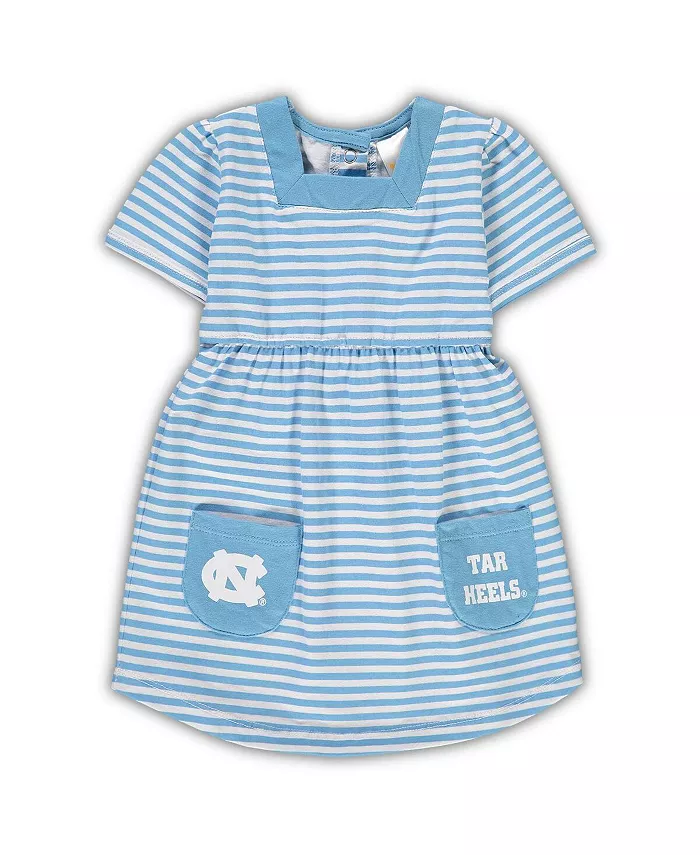 Платье для девочек в полоску с карманами Carolina Blue North Carolina Tar Heels Little King Apparel — фото 2