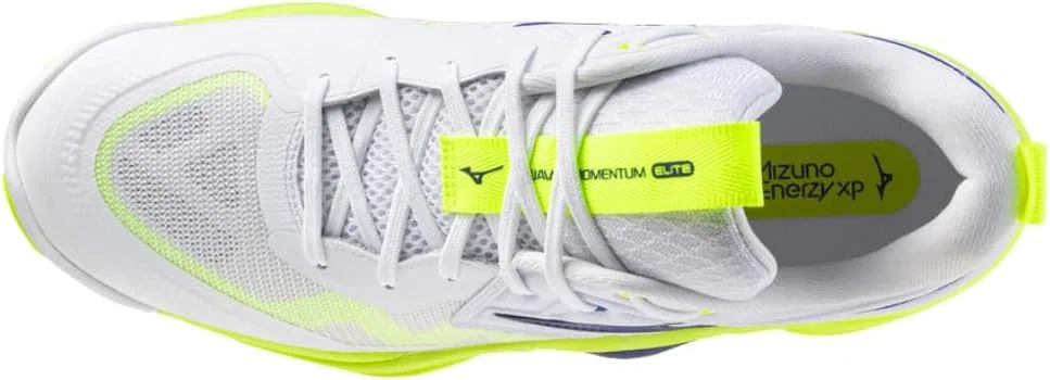 Волейбольные кроссовки Mizuno Wave Momentum Elite, белые, синие, желтые, флуоресцентные — фото 3