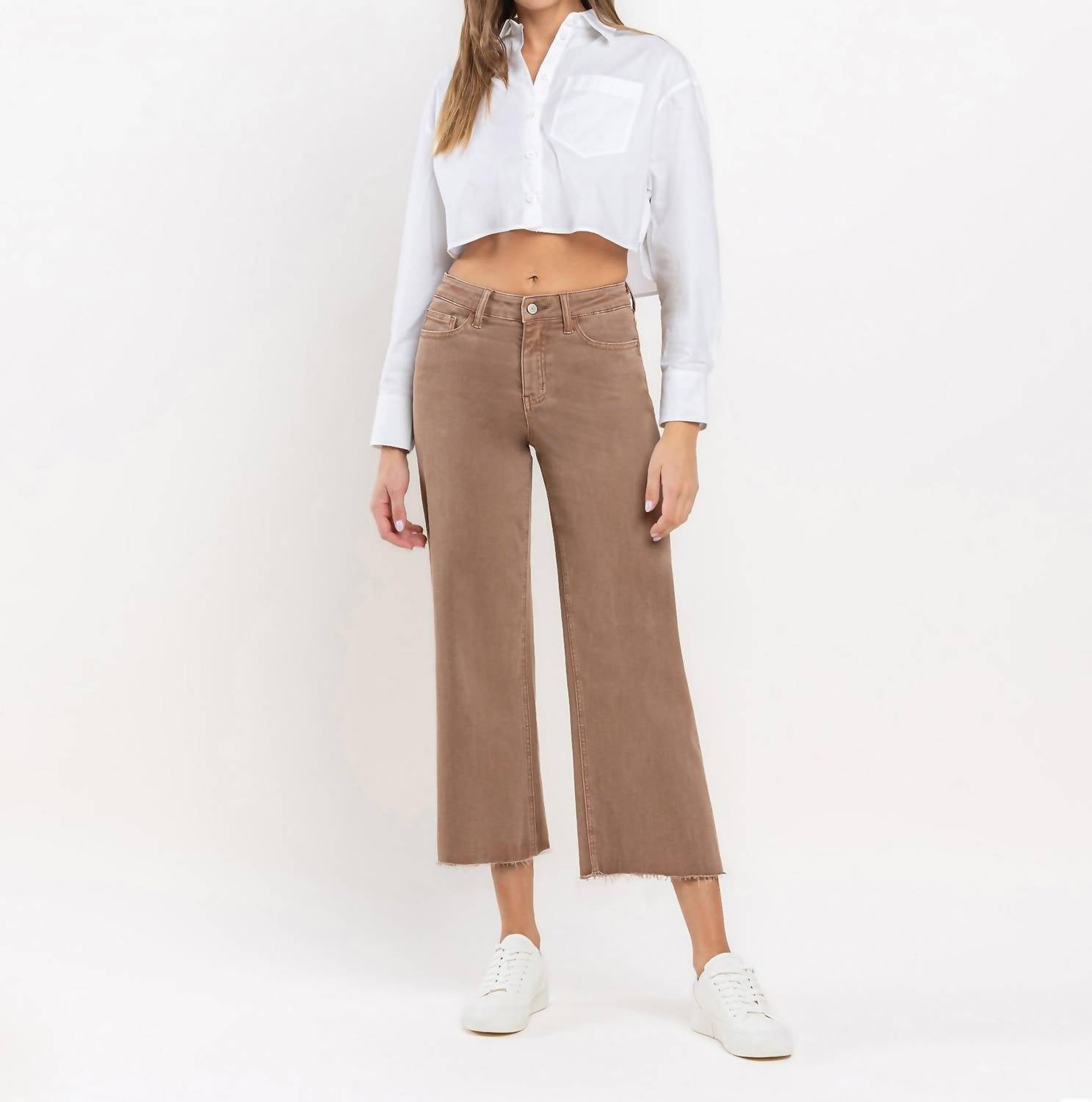

Джинсы Olivia Wide Leg в цвете Malt VERVET BY FLYING MONKEY
