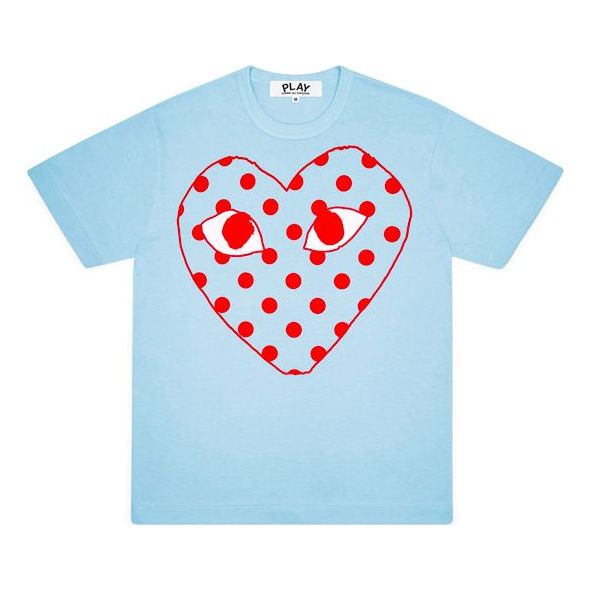 

Футболка kawakubo rei red love printing short sleeve blue Comme Des Garcons Play, синий