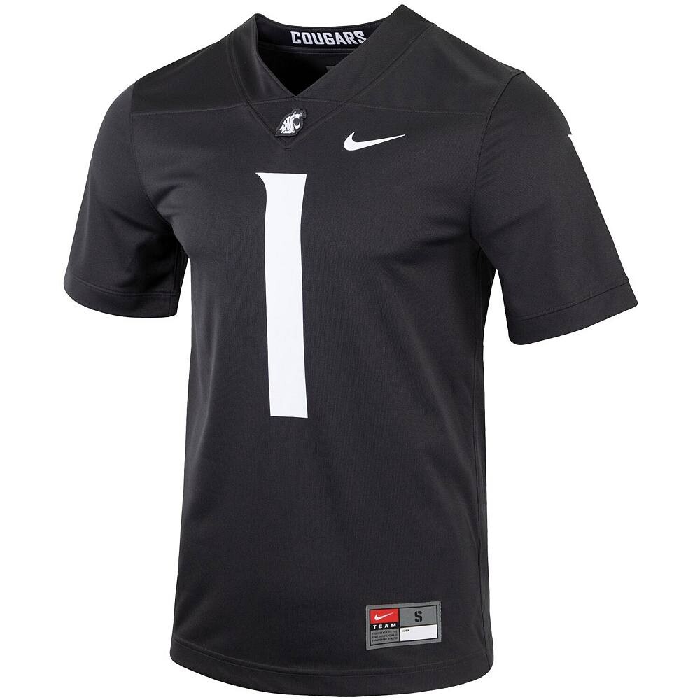 Мужская футбольная майка Nike #1 Charcoal Washington State Cougars Untouchable, цвет Wsc Charco — фото 3