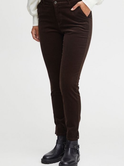 

Брюки из ткани пзмила Pulz Jeans, коричневый