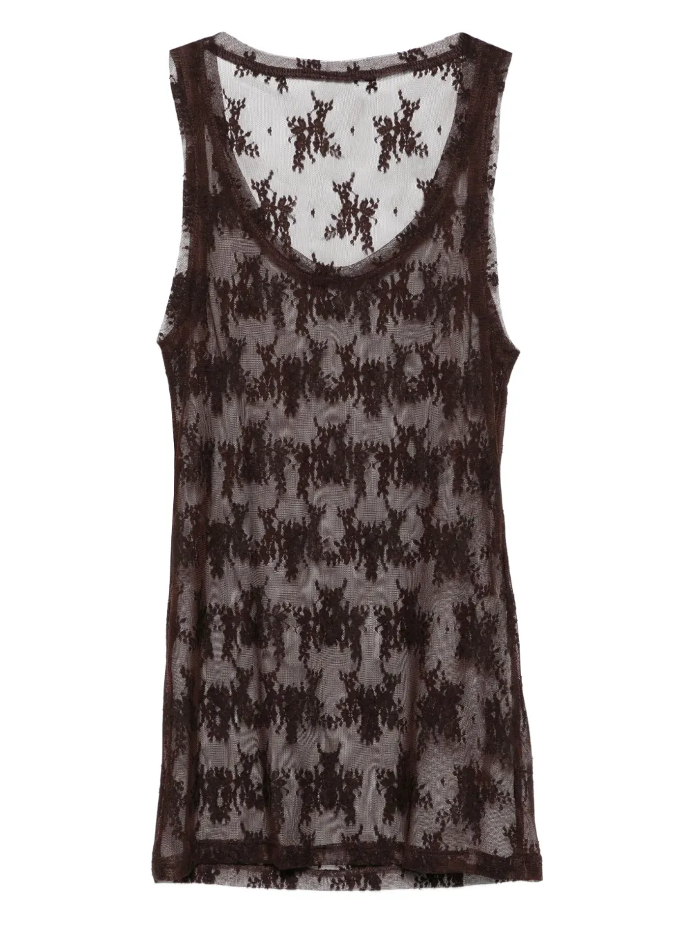 

Топ с цветочной вышивкой Imperial, коричневый