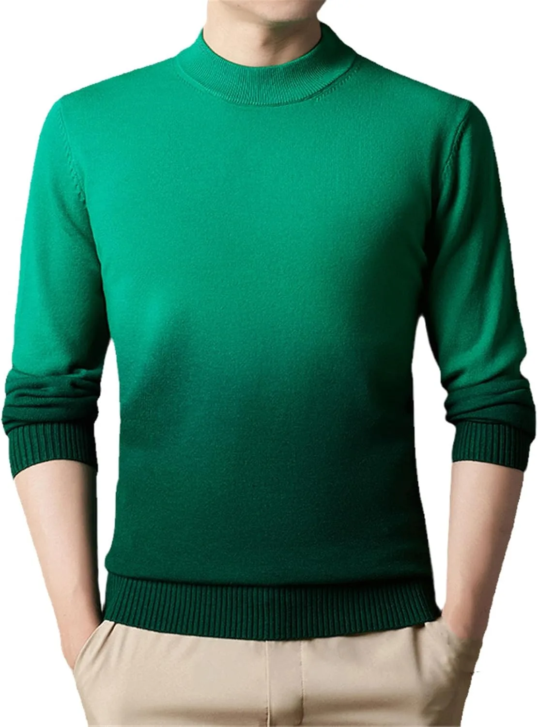 

Jegsnoe мужской полуводолазка утолщенный градиентный свитер вязаный пуловер