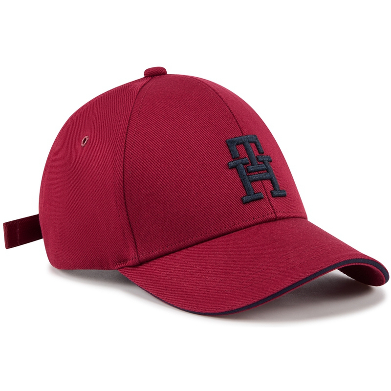 

Tommy Hilfiger Хлопковая бейсболка мужская красная, Red XJS