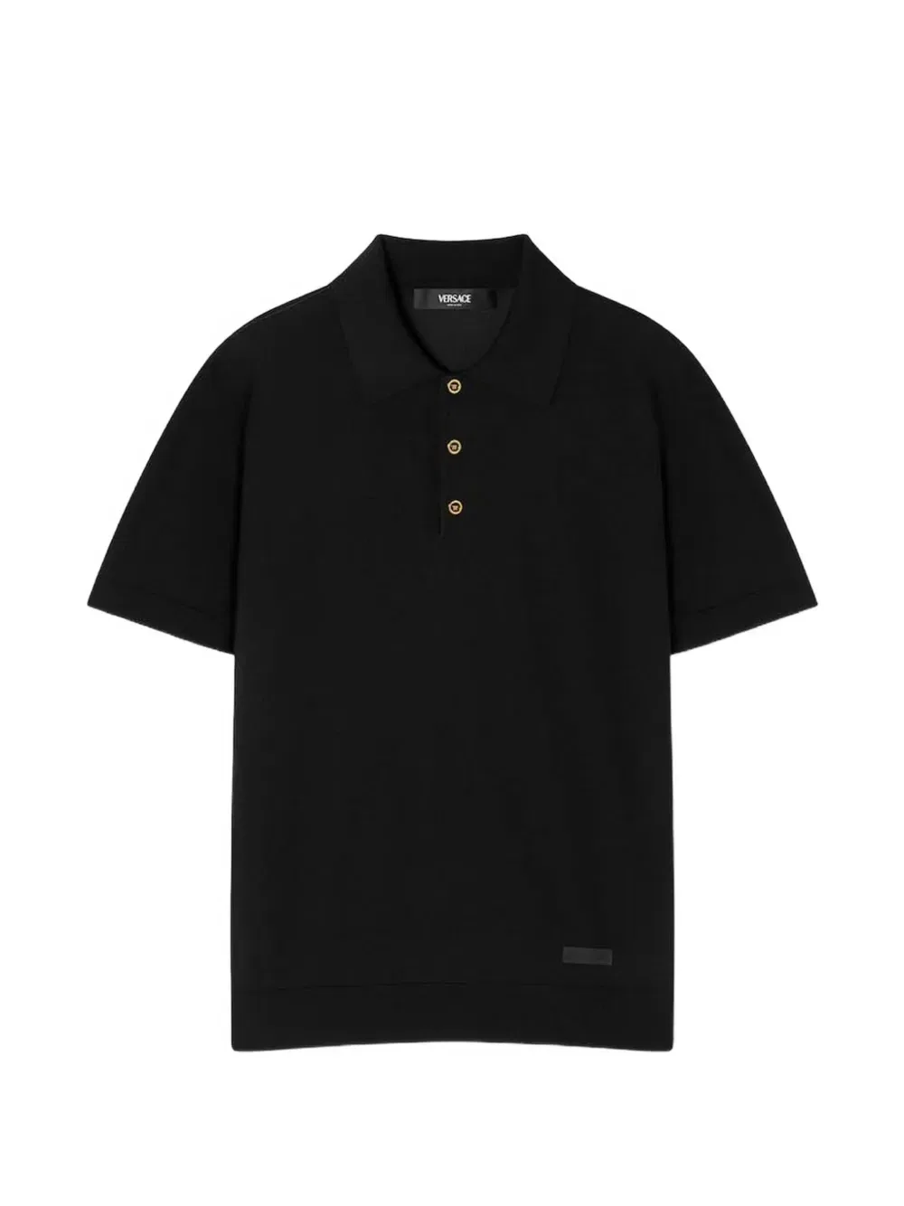 Поло с нашивкой с логотипом Versace, черный