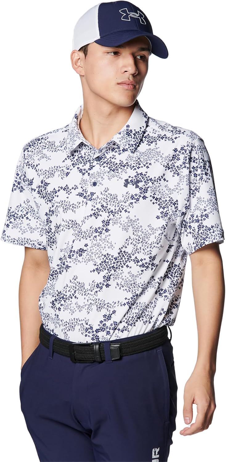 

Мужская рубашка для гольфа Under Armour 1385532, с коротким рукавом, летняя модель UA, поло из пике, темно-синий