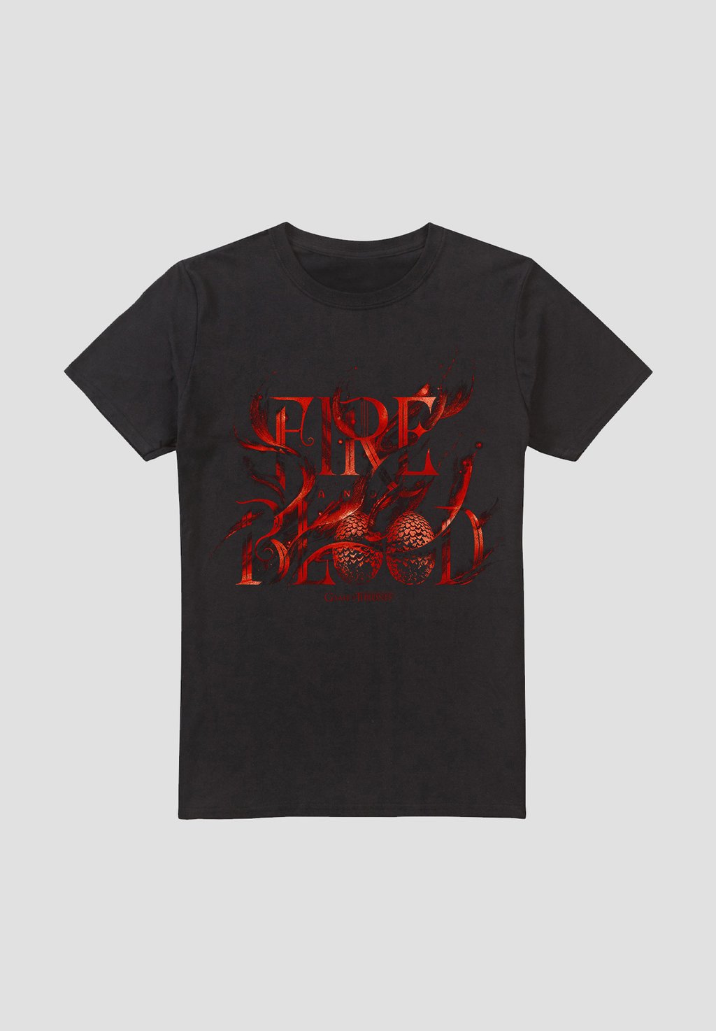 

Футболка с принтом HOUSE OF DRAGON FIREAND BLOOD EGG Cotton Soul, черный