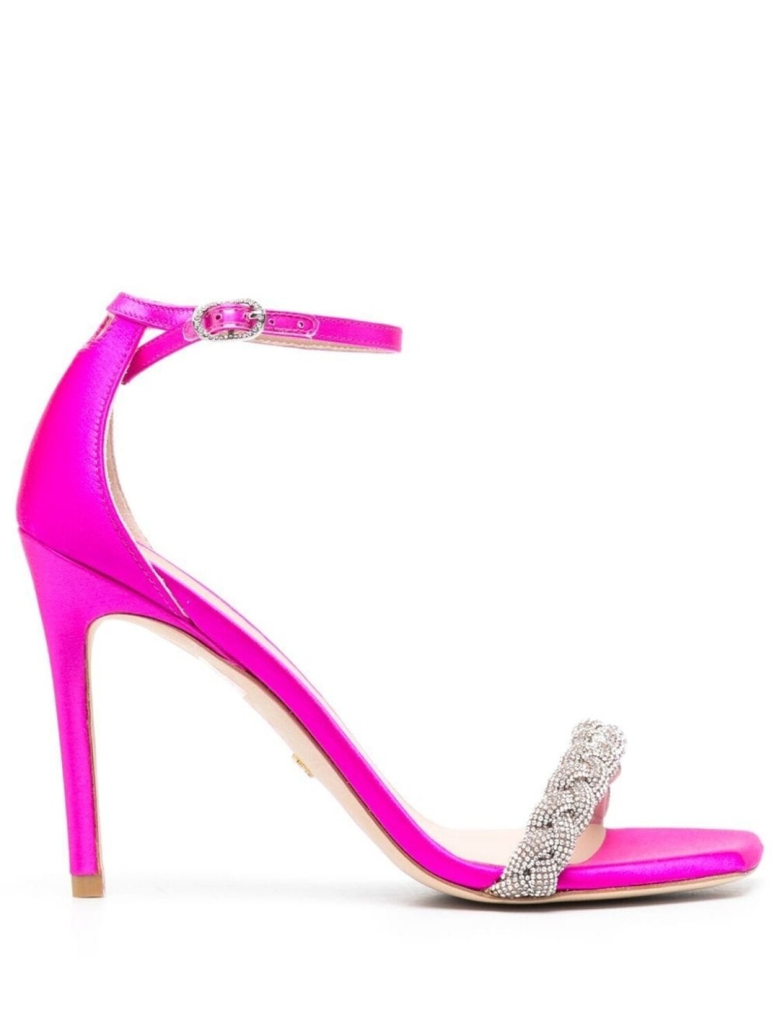 

Stuart Weitzman босоножки с плетеным ремешком, розовый