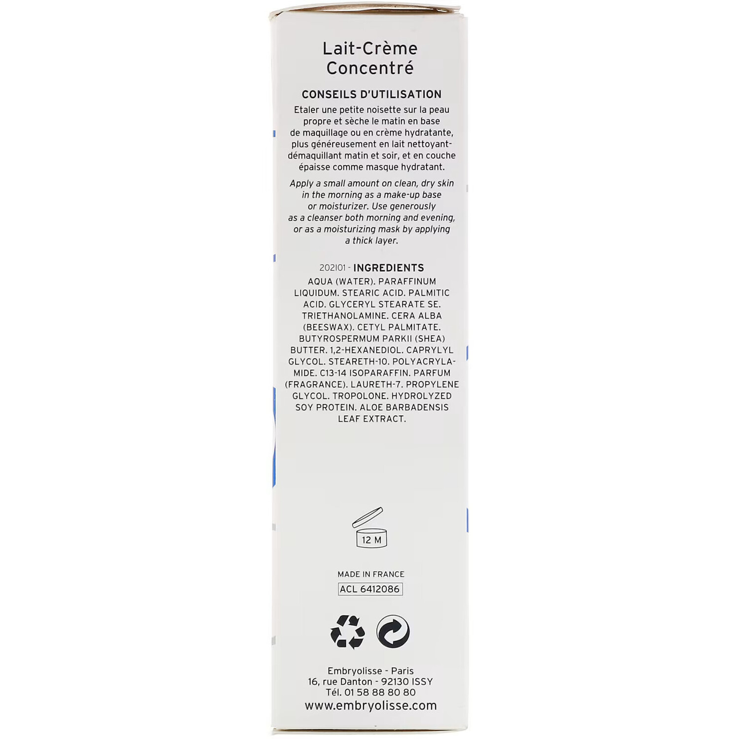 Embryolisse, Концентрированный крем-молочко, многофункциональное питательное и увлажняющее средство, 75 мл (2,54 жидк. унции) — фото 4