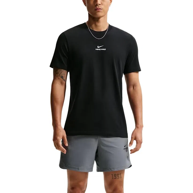Мужская футболка с быстрым высыханием Nike Dri Fit FW25, Цвет Black/White — фото 3