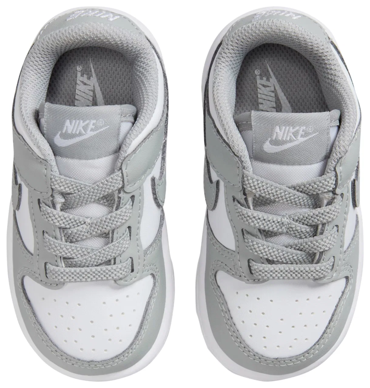 Кроссовки для мальчиков Dunk Low Nike, цвет White/Light Smoke Grey/White — фото 4