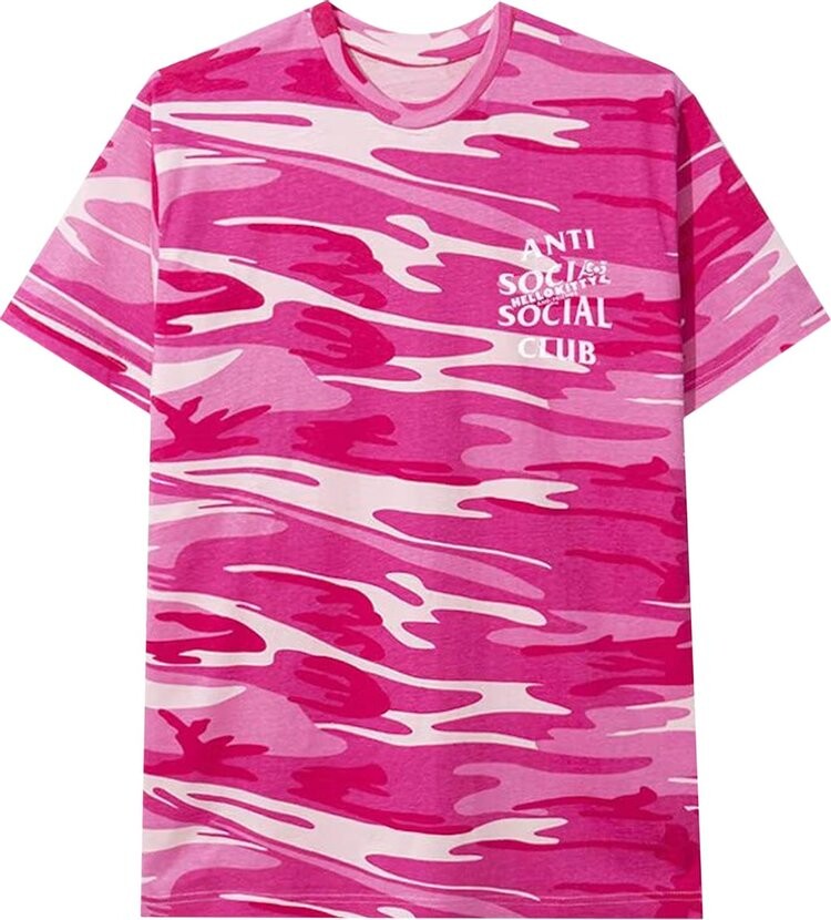 

Футболка Anti Social Social Club x Hello Kitty And Friends Tee 'Pink Camo', розовый