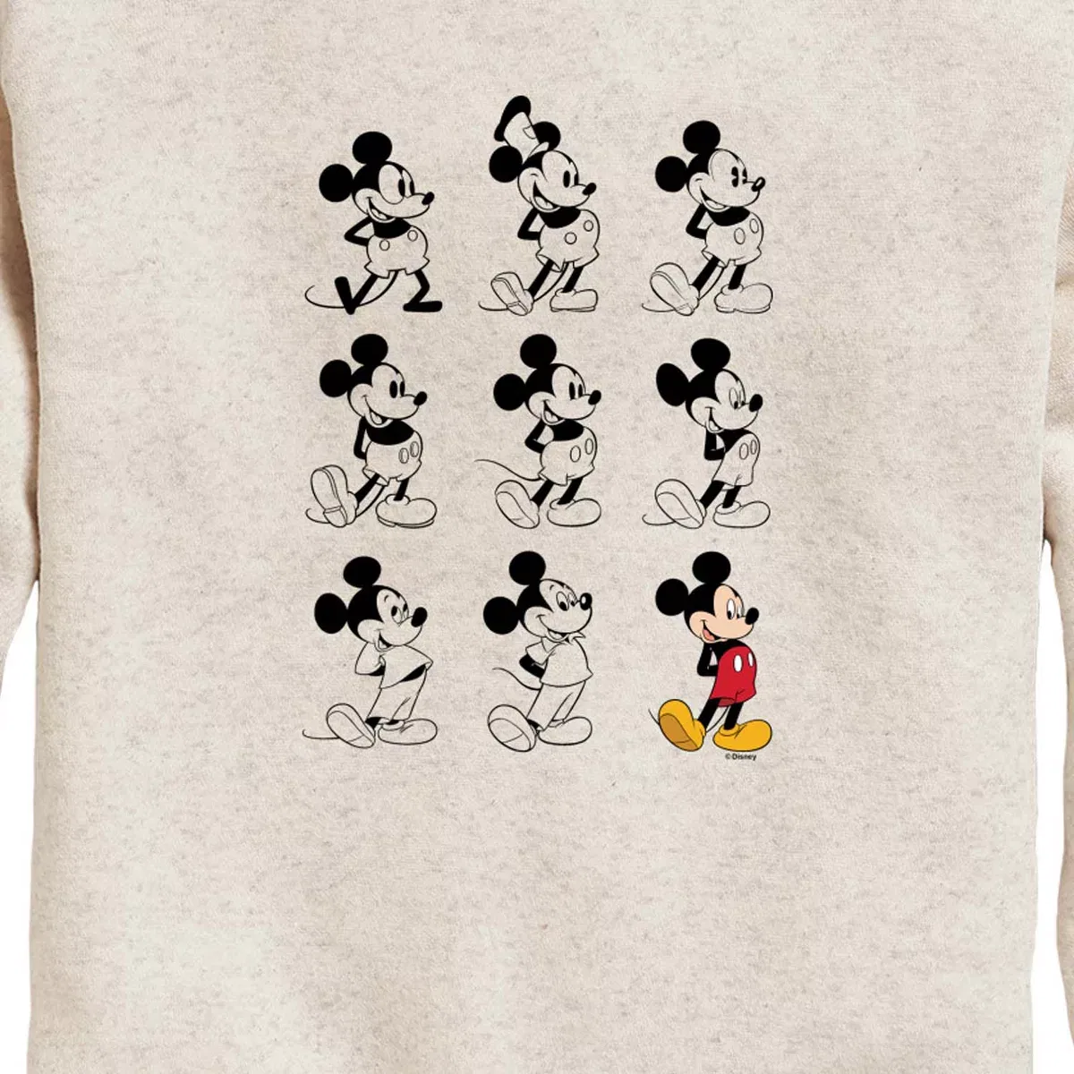 Детский свитшот для мальчиков с принтом Mickey Mouse Evolution Disney, Natural — фото 2