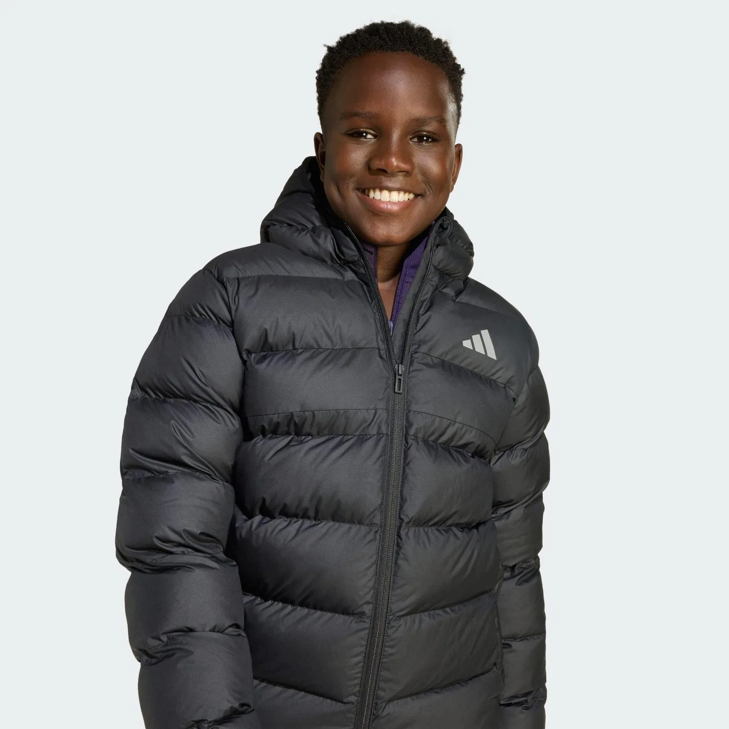 Детская куртка с утеплителем Adidas, Schwarz — фото 4