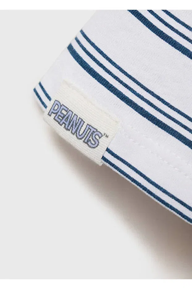 Детское для девочек футболка с принтом Snoopy Mango Baby, Off White — фото 4