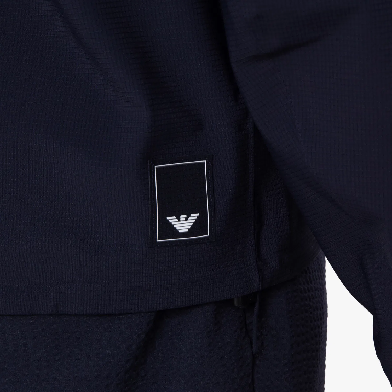 Ветрозащитная куртка-блузон с капюшоном Emporio Armani, Iconico 0920 Blu Navy Ea — фото 4