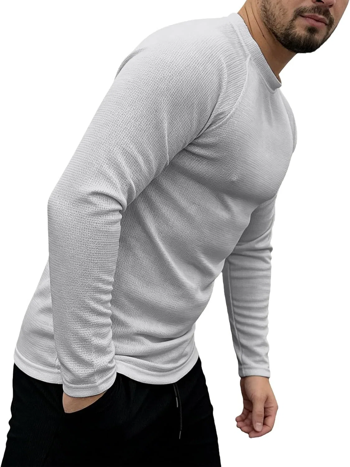 Мужская спортивная футболка raglan с быстрым высыханием, Light Ashy — фото 3