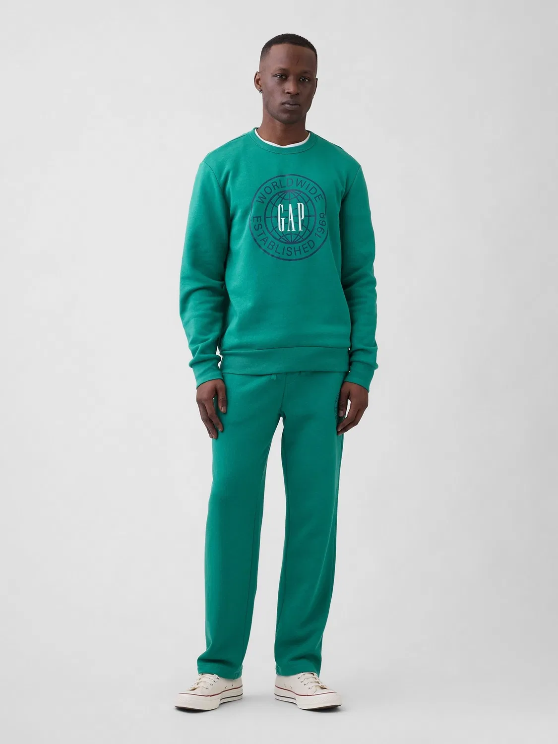 Свитшот Relaxed Graphic Gap, зеленый — фото 3