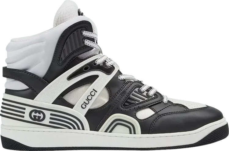 

Кроссовки Gucci Basket High Black White, черный