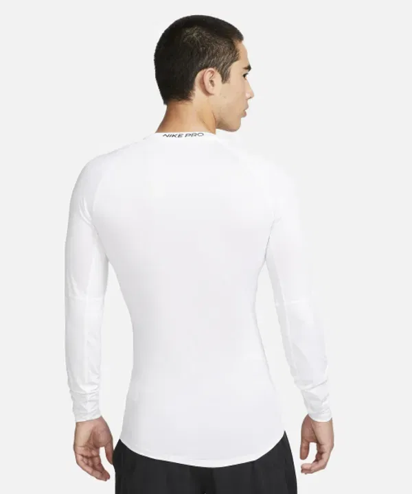 Футболка длинный рукав Dry Fit, Nike, белый-черный — фото 2