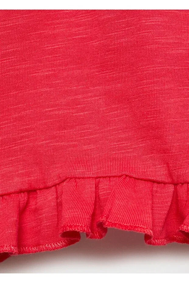 Детские шорты для девочек хлопковые Elastic waist shorts Mango Kids, Fuchsia — фото 4