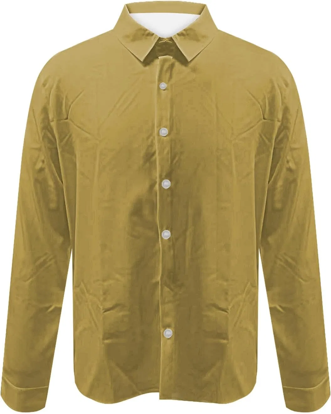 Мужская облегающая рубашка с растяжением Casual, Yellow — фото 4