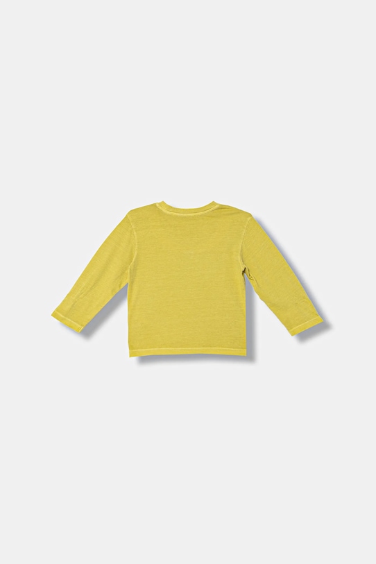 Детская хлопковая кофта с длинным рукавом United Colors Of Benetton, зеленый — фото 2