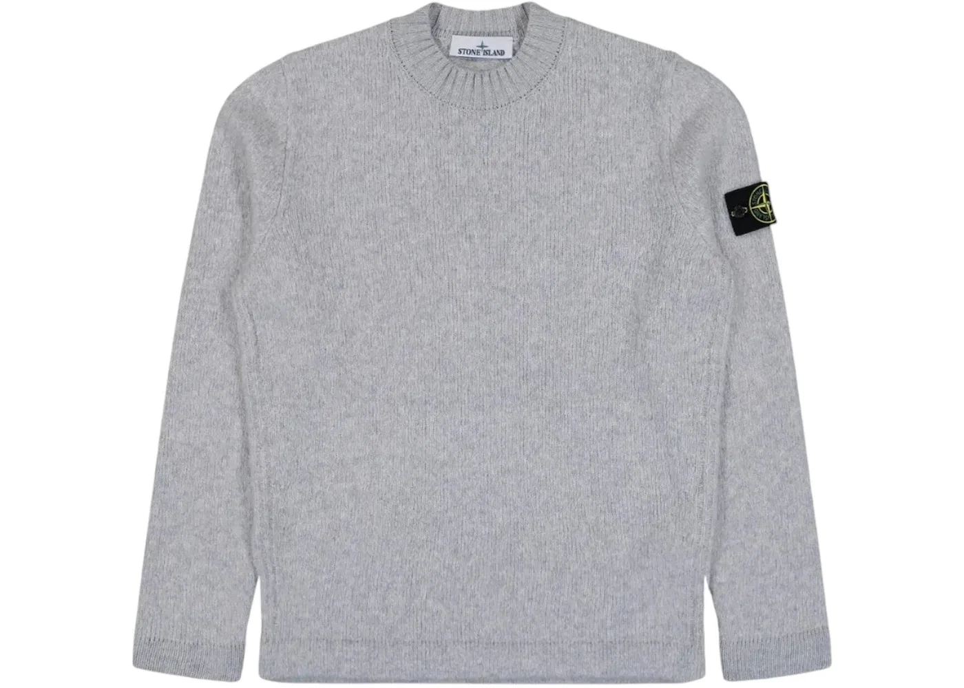 Мужской свитшот с воротником Crewneck Stone Island, Melange Grey