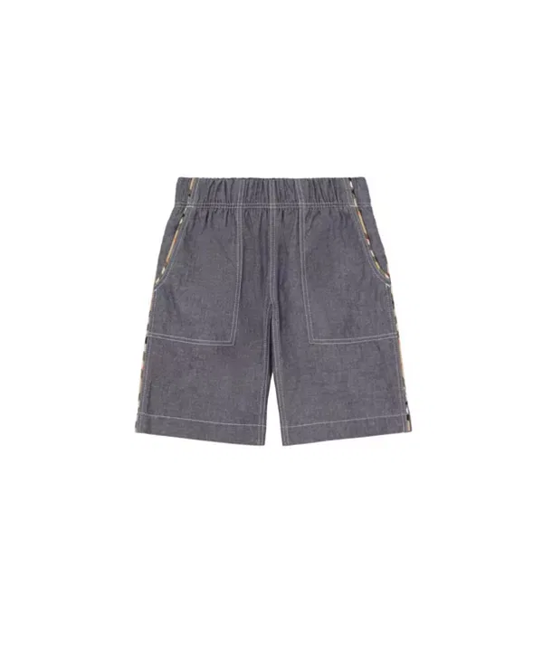 Детские шорты для мальчиков хлопковые Burberry, Damson Blue Melange