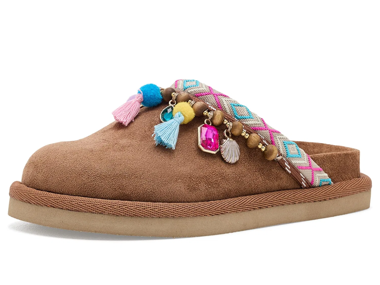 Тапочки Sleigh (для маленьких и больших детей) Steve Madden Kids, Cognac — фото 2
