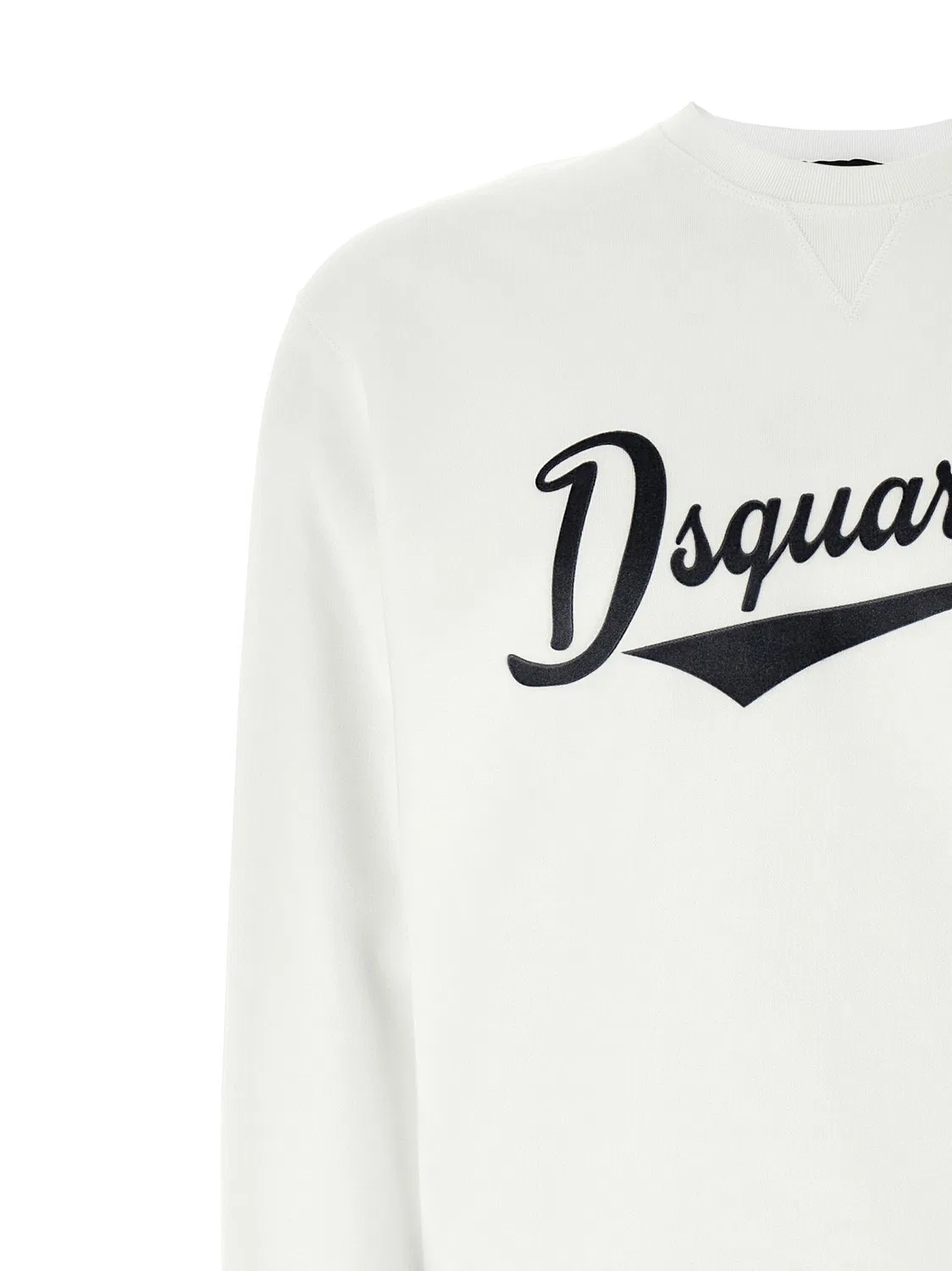 Мужской свитшот с бархатным логотипом Dsquared2, White — фото 3