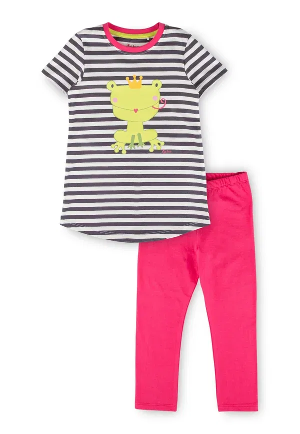 Пижама хлопковая Pyjama set Sigikid Pink, Schwarz-weiß Gestreift, розовый